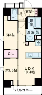 リビオメゾン東池袋【12階】の間取り