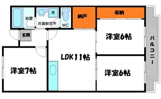 ハイメゾン岩田【2階】の間取り