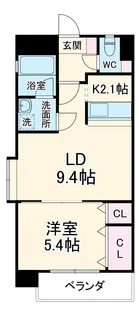 エスティⅡ【2階】の間取り