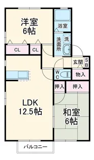 エスポワール鈴鹿【2階】の間取り