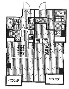 アディビル【501号室】の間取り