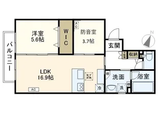 ポルテいちか【1階】の間取り
