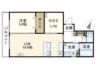 ポルテいちか【202号室】の間取り