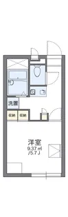 レオパレスフレッサ【2階】の間取り