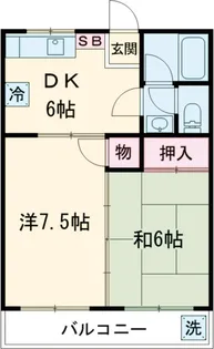 ハイブリッヂマンション【202号室】の間取り