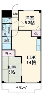 ラ・ガール・ウエスト【3階】の間取り