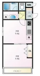 クオリアハイム千人町【2階】の間取り
