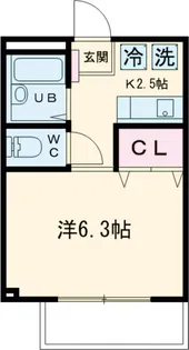 ルミエール等々力【105号室】の間取り
