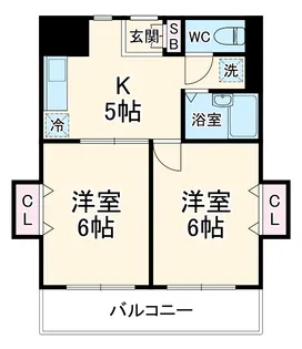 タカラハイツ【2階】の間取り