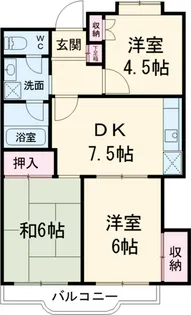 グラース武蔵野【202号室】の間取り