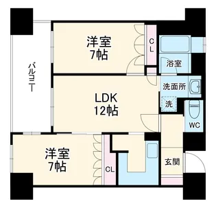 リーガル梅田II【10階】の間取り