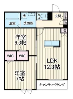 ゲートフロント【3階】の間取り