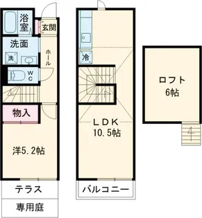 ラ・テラブ【102号室】の間取り