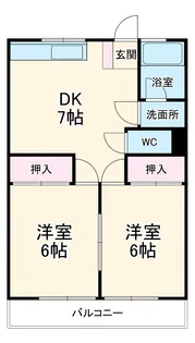 リアライズ岐南Ⅰ【2B号室】の間取り