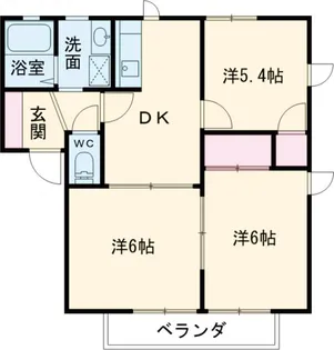 ジュネスいのE【201号室】の間取り