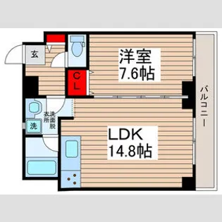 JKタワー千葉登戸【5階】の間取り