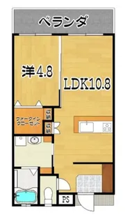 AMEKU HILLS 知念【405号室】の間取り