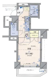 菱和パレス三軒茶屋壱番館【101号室】の間取り