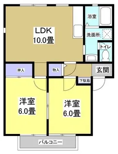ハイツ金山【102号室】の間取り