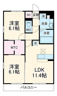 エクウス【1階】の間取り