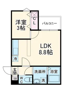 fica桶川【301号室】の間取り