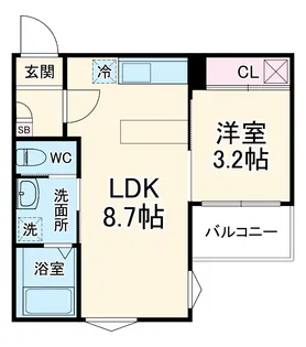 fica桶川【302号室】の間取り