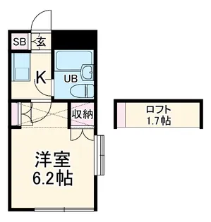 ハイツセルシオン【2階】の間取り