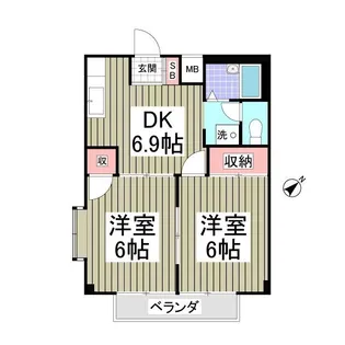 藤美ハイツ【2階】の間取り