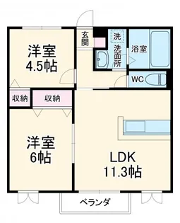 フォレスト緑園 壱【1階】の間取り