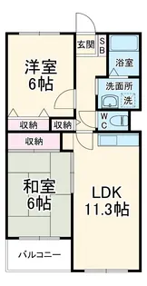シャトレ山手台【303号室】の間取り