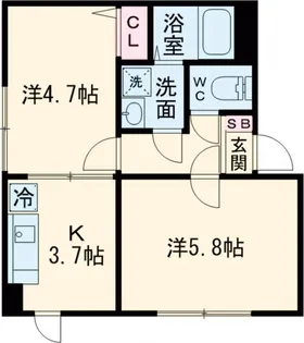 ラシクラス東長崎【3階】の間取り
