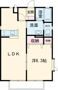 クレセール【201号室】の間取り