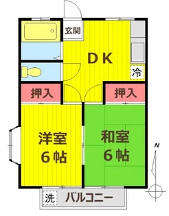 シャトー幸【1階】の間取り