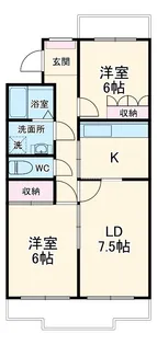 日吉ヒルトップマンション【2階】の間取り