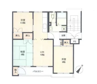 白幡西住宅4号棟【402号室】の間取り