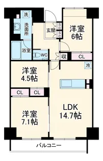 クラシアム神奈川台場【5階】の間取り