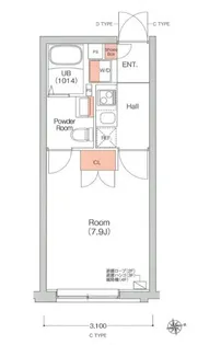 エストゥルースプラス大森【2階】の間取り
