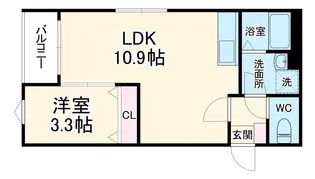グランアクシス【1階】の間取り