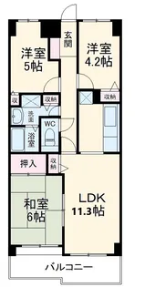 山ノ内パーク・ホームズ【3階】の間取り