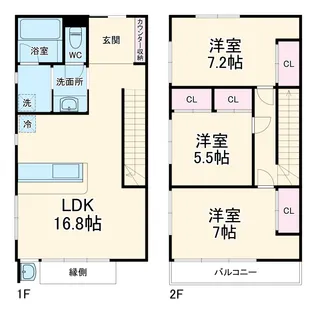 The Orchard Yahata A棟【1階】の間取り