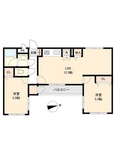 ピラミデ川口【5階】の間取り