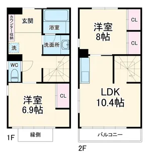 The Orchard Yahata B棟【1階】の間取り