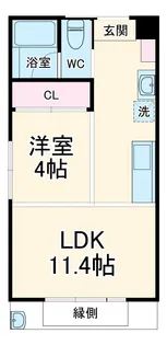 The Orchard Yahata B棟【1階】の間取り