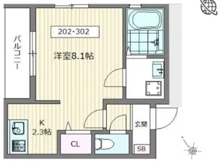 江古田フラット【3階】の間取り