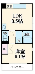 The Orchard Yahata B棟【2階】の間取り