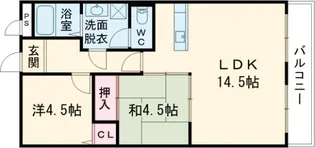ハイツ桂A棟【4階】の間取り