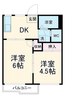 コーポグリーンⅡA・B【1階】の間取り