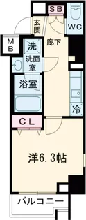 ラグディア北新宿【3階】の間取り