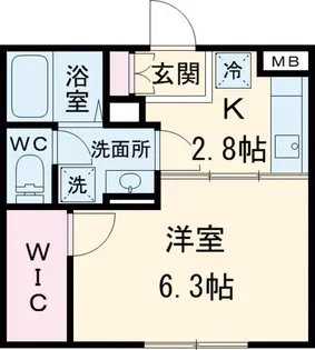 メゾンカリテ【101号室】の間取り
