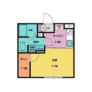 メゾンカリテ【203号室】の間取り
